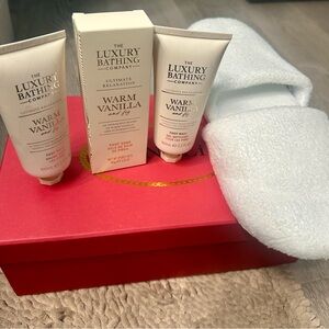Luxury Bathing Company Warm Vanilla and Fig Set.